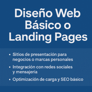 Diseño Web Básico o Landing Pages básicas